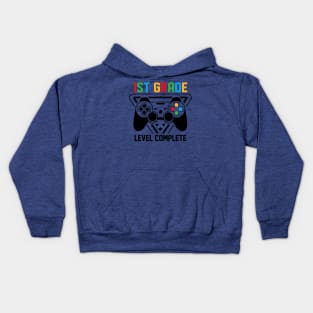 1st Grade Level Complete Gamer Boys Graduation Gifts Kids Hoodie